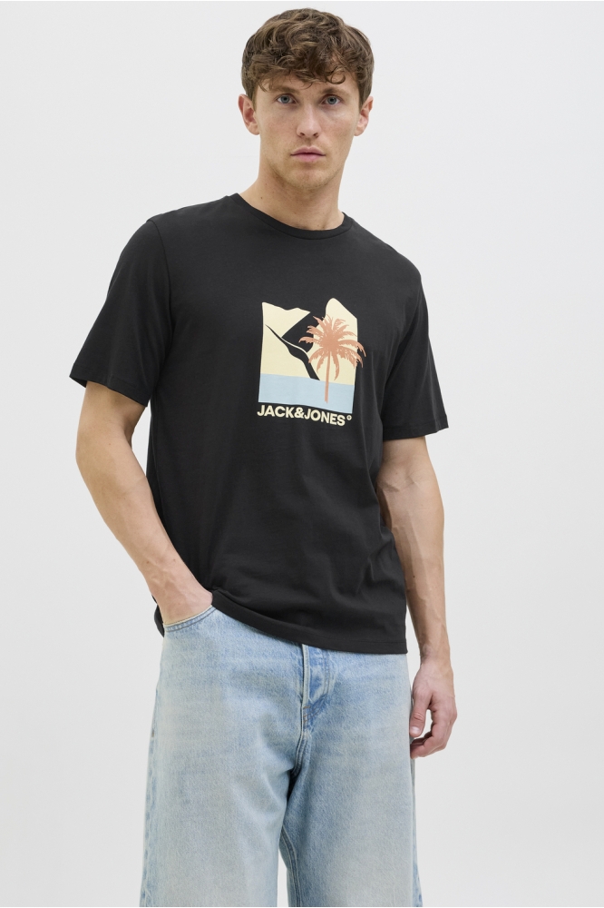 JJBARBADOS TEE SS CREW NECK 12269416 BLACK